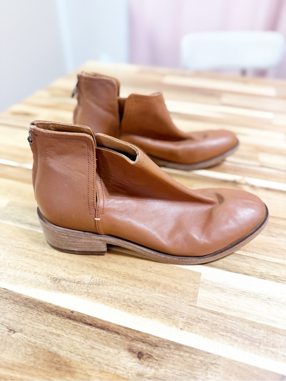 Beek Falcon Ankle Zip Cognac Tan Anthropologie Booties Size 8.5 $375 MSRP - Picture 7 of 11